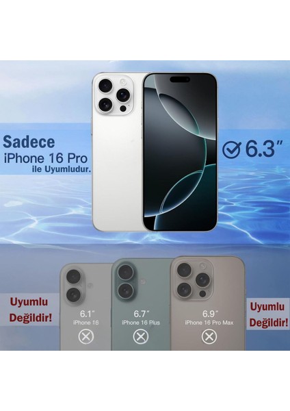 iPhone 16 Pro Uyumlu 9h Hd+ Cam Ekran Koruyucu Uyumlu fiyatları