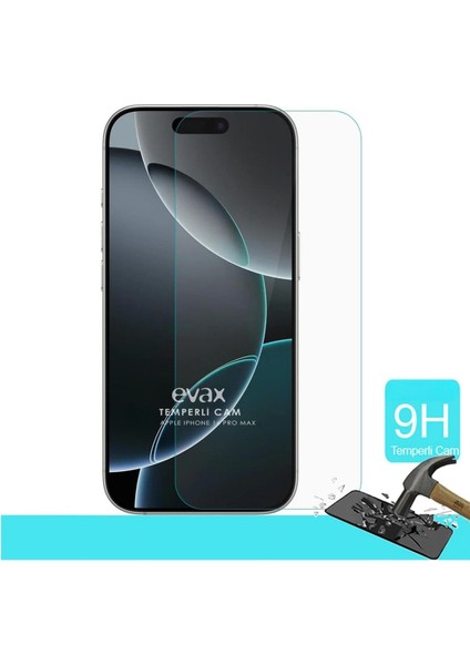 iPhone 16 Pro Max Uyumlu 9h Hd+ Cam Ekran Koruyucu Uyumlu modelleri