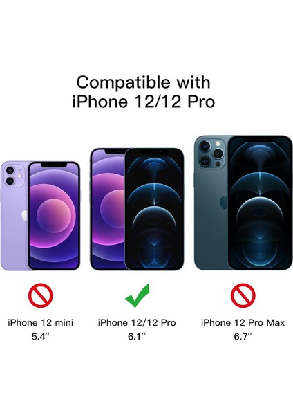 (2'li Guard Hayalet) Iphone 12 / 12 Pro Uyumlu Hayalet Tam Kaplayan Guard Serisi Cam Ekran Koruyucu modelleri