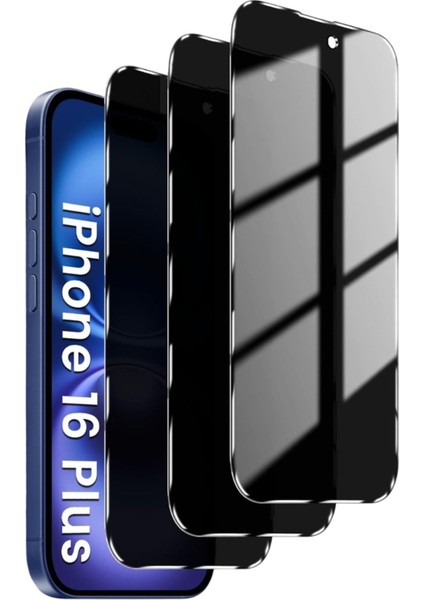 (3'lü Guard Hayalet) Iphone 16 Plus Uyumlu Hayalet Tam Kaplayan Guard Cam Ekran Koruyucu (3 Adet)