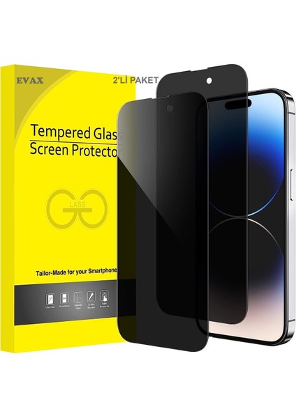 (2'li Guard Hayalet) Iphone 14 Pro Max Uyumlu Hayalet Tam Kaplayan Guard Serisi Cam Ekran Koruyucu