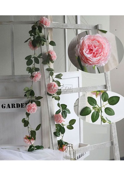 Yapay Sarmaşık Yapay Çiçek Güllü 200 cm Pembe