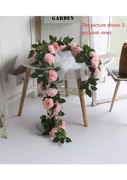 Yapay Sarmaşık Yapay Çiçek Güllü 200 cm Pembe