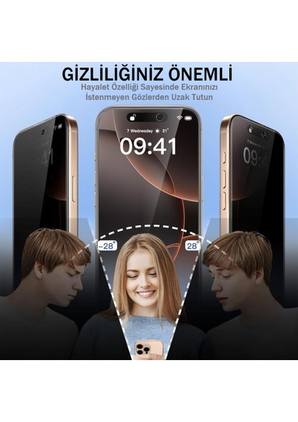 (Guard Hayalet) Iphone 16 Pro Max Uyumlu Hayalet Tam Kaplayan Guard Serisi Cam Ekran Koruyucu fiyatları
