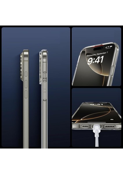 (5'i 1 Arada) iPhone 16 Pro Uyumlu 1 Şeffaf Kılıf + 2 Ekran Koruyucu + 2 Kamera Lens Koruyucu modelleri