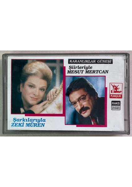 Karanlıklar Güneşi Şarkılarıyla Zeki Müren Şiirleriyle Mesut Mertcan Kaset (Orjinal Dönem Kağıt Baskı Kaset)