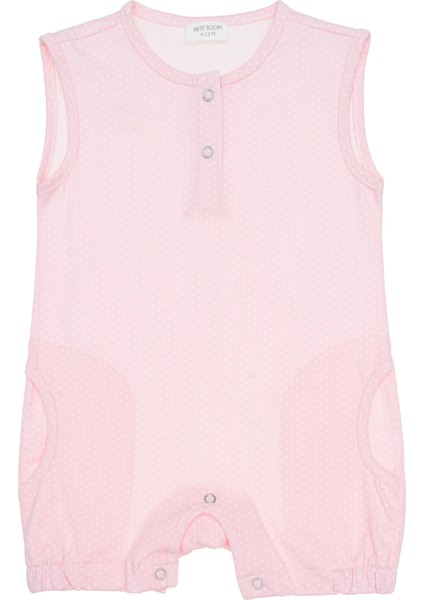 Petitboom Baby Kız Bebek, Pamuklu, Tulum & Şapka 2'li Set, Puan Desenli, Pembe fiyatları