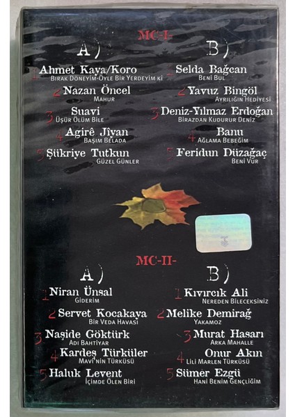 Ahmet Kaya Şarkıları Dinle Sevgili Ülkem 1-2 Çift Kaset (Jelatininde Sıfır Orjinal Dönem Baskı)