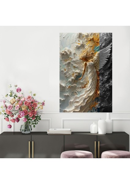 Renkli 3D Kanvas Melek Kanat Duvar Sanatı, Canlı ve Şık Tasarım modelleri