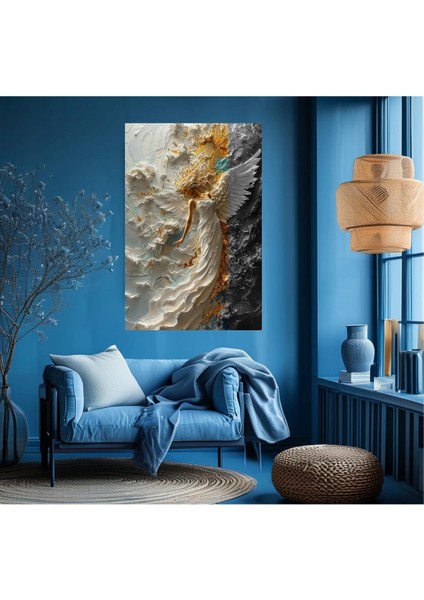 Renkli 3D Kanvas Melek Kanat Duvar Sanatı, Canlı ve Şık Tasarım fırsatları