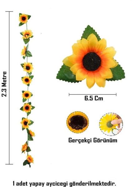Sarmaşık Ayçiçeği Yapay Sarmaşık Çok Renkli