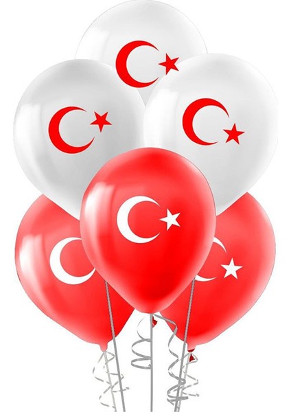 Pastel Balon Baskılı 50 Adet Ay Yıldız Baskılı Balon fiyatları