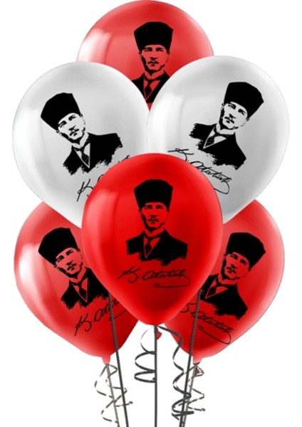 Pastel Balon Baskılı 50 Adet Atatürk Baskılı Balon fiyatları