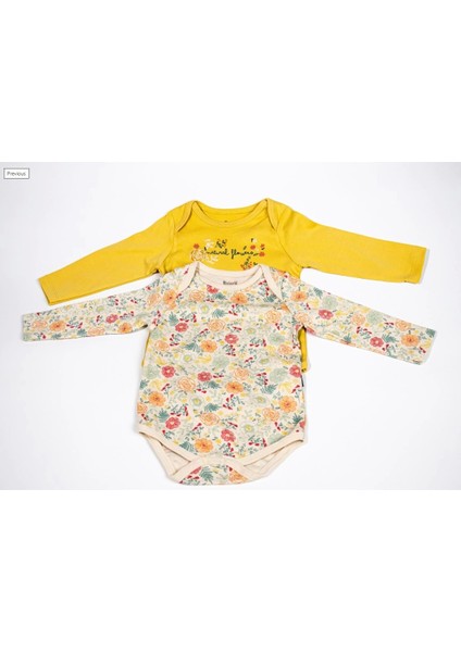 Kız Bebek 2'li Uzun Kollu Body Seti – Şirin ve Rahat Bebek Body Seti
