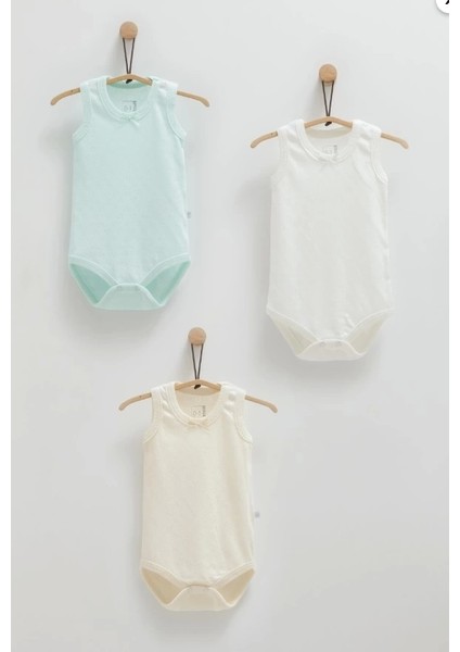 Kız Bebek Yeşil Rengi 3'lü Askılı Body Seti – Konforlu ve Şık Günlük Kullanım Için Body