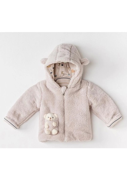 Unisex Bebek Peluş Mont – Yumuşak ve Rahat Kışlık Bebek Montu