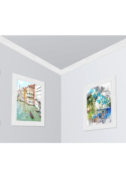 Esnek 8x110 cm 3D desenli kendinden yapışkanlı duvar çıtası