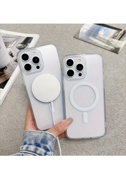 Apple iPhone 14 Pro Magsafe Destekli Silikon Şeffaf Darbe Emici Kılıf / Kapak fiyatları