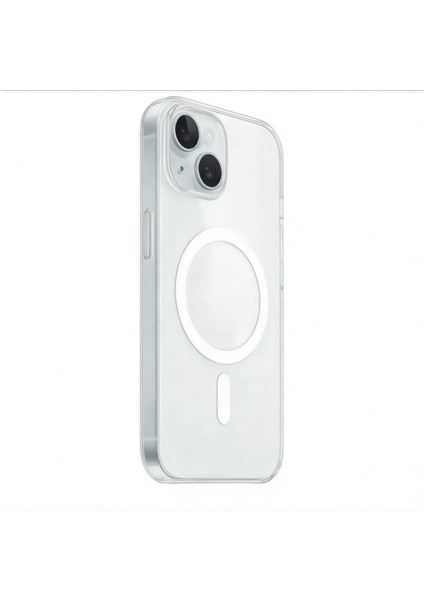 Apple iPhone 13 / 14 / 13 Pro Magsafe Destekli Silikon Şeffaf Darbe Emici Kılıf / Kapak