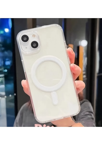 Apple iPhone 13 / 14 / 13 Pro Magsafe Destekli Silikon Şeffaf Darbe Emici Kılıf / Kapak fiyatları
