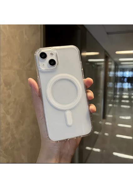 Apple iPhone 13 / 14 / 13 Pro Magsafe Destekli Silikon Şeffaf Darbe Emici Kılıf / Kapak modelleri