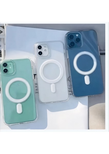 Apple iPhone 12 / 12 Pro Magsafe Destekli Silikon Şeffaf Darbe Emici Kılıf / Kapak fırsatları