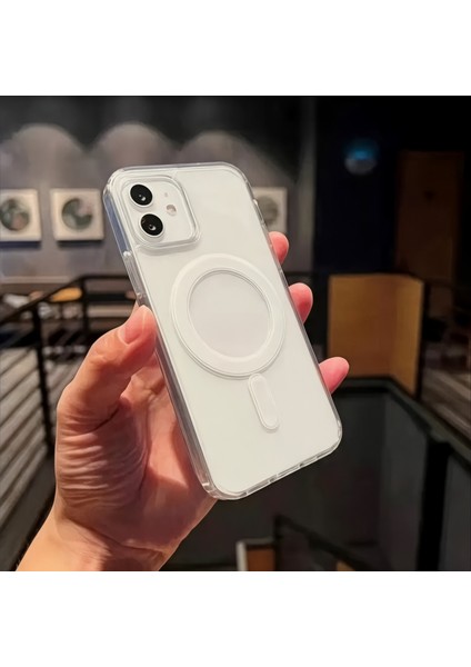Apple iPhone 12 / 12 Pro Magsafe Destekli Silikon Şeffaf Darbe Emici Kılıf / Kapak indirimleri