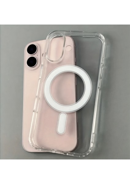 Apple iPhone 16 Magsafe Destekli Silikon Şeffaf Darbe Emici Kılıf / Kapak modelleri