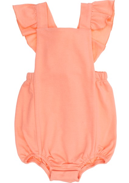 Petitboom Baby Kız Bebek, Pamuklu, Fırfırlı Tulum,somon