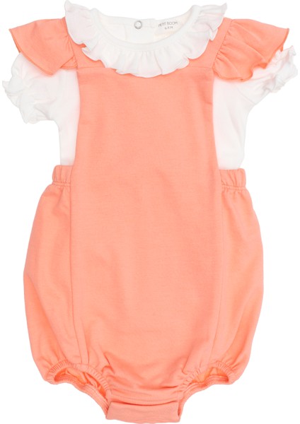 Petitboom Baby Kız Bebek, Pamuklu, Fırfırlı Tulum,somon modelleri
