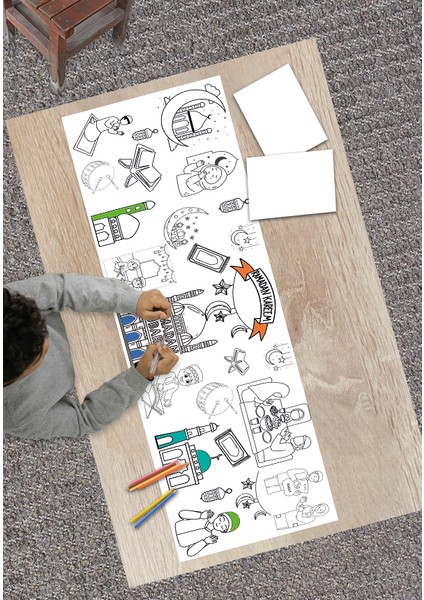 Ramazan Ayı Boyama Aktivitesi 2 Metre Çocuk Anaokulu Kreşler ve Aile Aktivite fiyatları