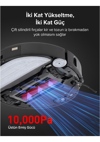 S8 Maxv Ultra Akıllı Robot Süpürge Siyah
