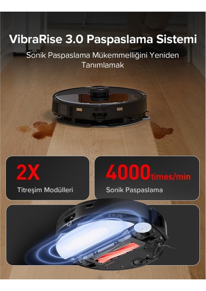 S8 Maxv Ultra Akıllı Robot Süpürge Siyah