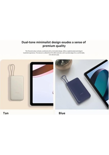 33W 20.000MAH Mavi Powerbank USB ve Usb-C Portu ve Usb-C Entegre Kablo BHR8851GL indirimleri