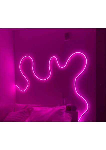 Neon Esnek Şerit LED 3 Metre Mor 12 Volt (Trafosuz)