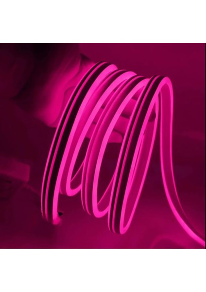 Neon Esnek Şerit LED 3 Metre Mor 12 Volt (Trafosuz)