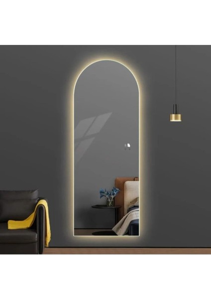 120x60cm Sarı Led Işıklı Salon ve Tavana Asılabilir Duvar Aynası