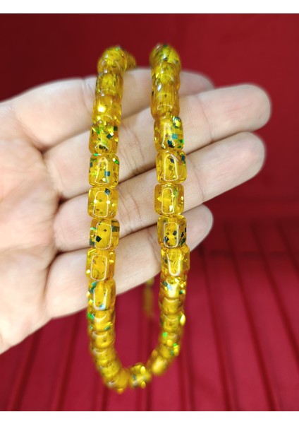 Çubuk Kehribar Tesbih Simli Necef Kapsül Kesim Sarı 10 mmX8,5 mm T-812 fiyatları
