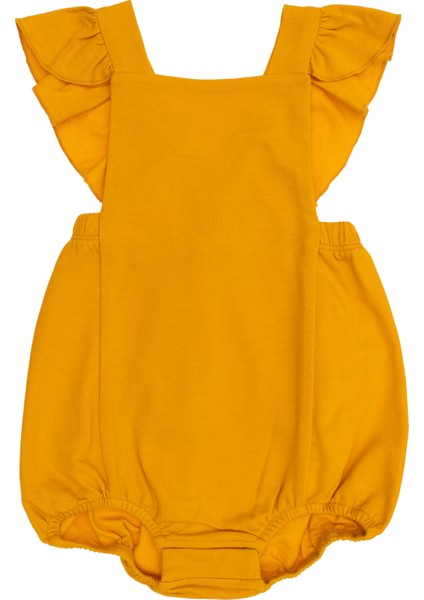 Petitboom Baby Kız Bebek, Pamuklu, Fırfırlı Tulum, Hardal Sarısı fiyatları