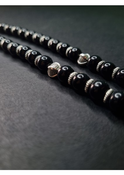 Komple Mat Hematit Tesbih 8 mm Küre Kesim Şifa Pozitif Enerji Canlılık Taşı Tesbih