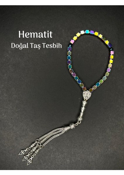 Komple Mat Hematit Tesbih 8 mm Küre Kesim Şifa Pozitif Enerji Canlılık Taşı Tesbih