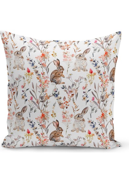 Ilkbahar Serisi Çift Tarafı Dijital Baskılı Kırlent Kılıfı (Spring Easter Paskalya Cushion Cover)