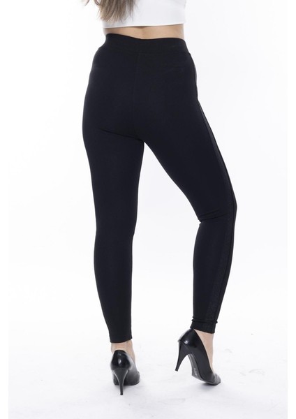 Siyah Yanı Sim Şeritli Toparlayıcı Tayt fiyatları