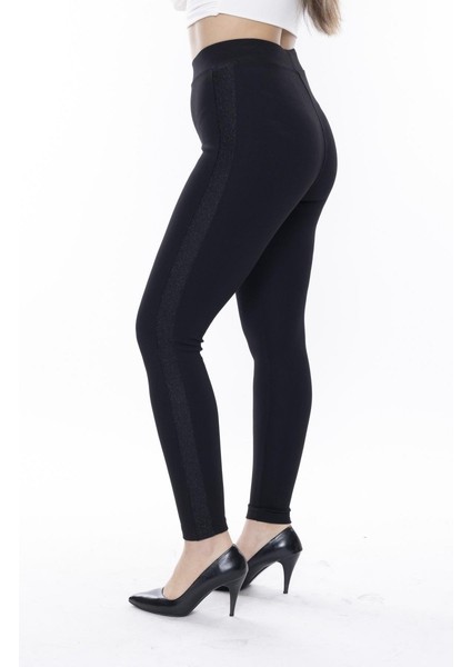 Siyah Yanı Sim Şeritli Toparlayıcı Tayt indirimleri