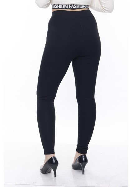 Siyah Yanı Sim Şeritli Toparlaycı Tayt fiyatları