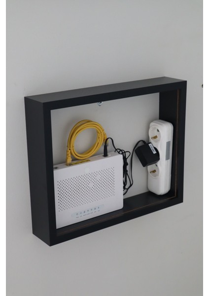 Lüx Siyah-Beyaz 32X40-25X35 Sigorta Priz ve Modem Saklama Kutusu,kablo Gizleme ve Düzenleyici Kutu