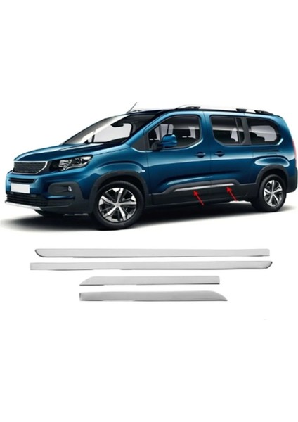Peugeot Rifter Krom Yan Kapı Çıtası 4 Kapı P.çelik 2019 ve Üzeri