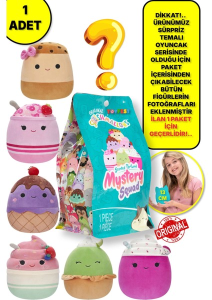 1 Adet - Squishmallows Kokulu Sürpriz Yumuşak Peluş Oyuncak Figür - 13 cm - 1 Adet Yeni Seri No : 24 fiyatları
