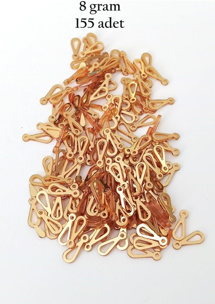 Abiye Bileklik Kolye Pleksi Metalik Plastik Pul Altın Renk 8 Gram 155 Adet - BNC482