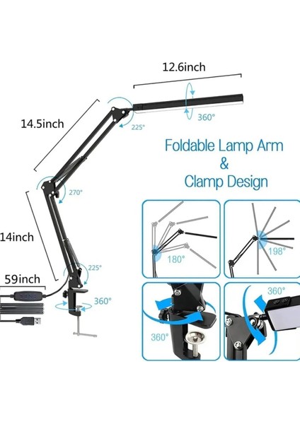Emesrobotik Katlanabilir LED Masa Lambası(Siyah) fırsatları